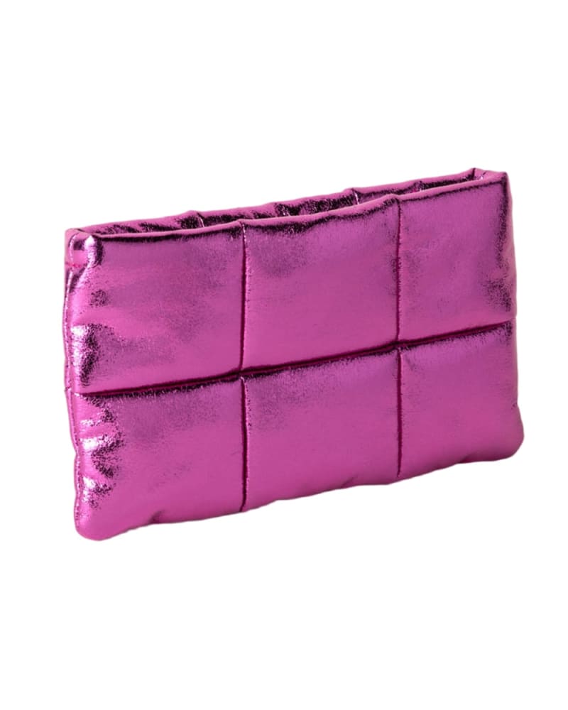 Front of a size One Size Skyler Zip Pouch in Magenta by Shiraleah. | dia_product_style_image_id:309083